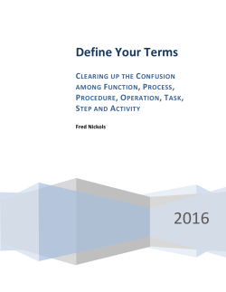Define Your Terms: Clearing Up the Confusion Among Function