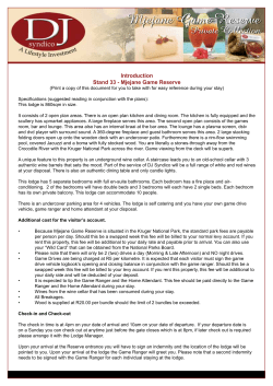 Mjejane Game Reserve