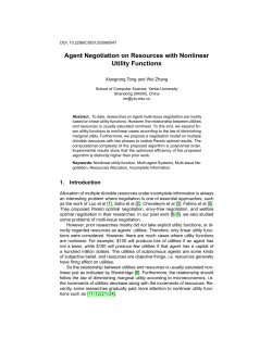 Agent Negotiation on Resources with Nonlinear Utility Functions