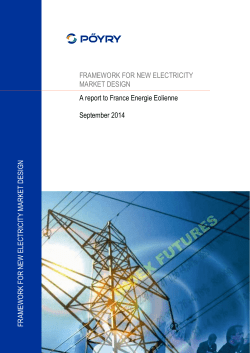 Framework for New Electricity Market Design
