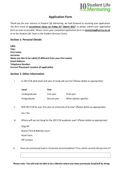 Application Form (Mentor-Team Leader) 2017-18