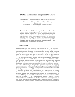 Partial Information Endgame Databases