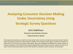 Analyzing Consumer Decision Making Under Uncertainty Using