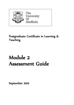 Module 2 Assessment Criteria