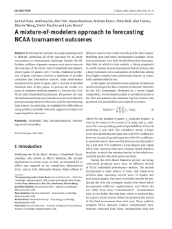 A mixture-of-modelers approach to forecasting NCAA