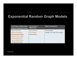 Exponential Random Graph Models