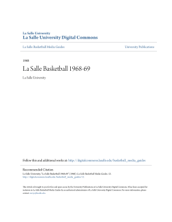 La Salle Basketball 1968-69 - La Salle University Digital Commons