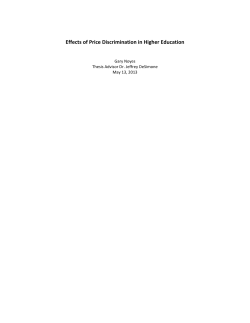 Effects of Price Discrimination in Higher Education