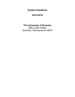 University of Scranton - Student Handbook 2015-2016