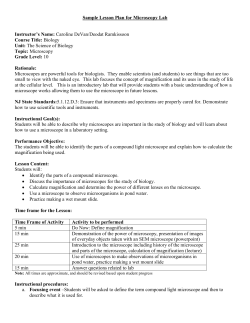 Lesson Plan for Cellular Respiration Lab