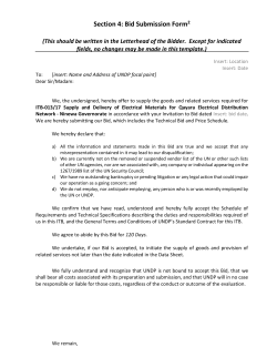 ITB-013/17 (Word Format) - UNDP | Procurement Notices