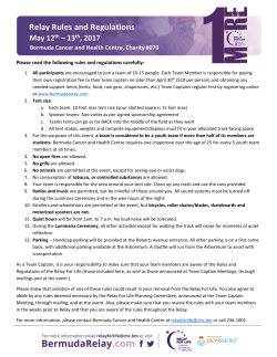Relay Rules and Regulations