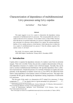 Characterization of dependence of multidimensional L&eacute;vy