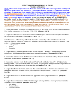 ESSAY PROMPTS FROM PREVIOUS AP EXAMS PERIOD 3 [1754