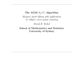 The AGM-X0 (N) Algorithm Heegner point lifting with application to