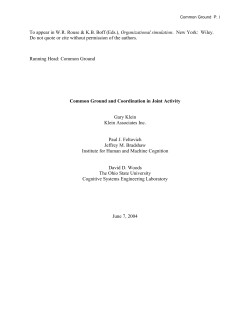 Common Ground and Coordination in Joint Activity