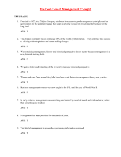 The Evolution of Management Thought