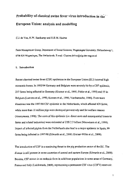Probability of classical swine fever virus introduction in the
