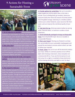 please consult this guide to hosting a green event.