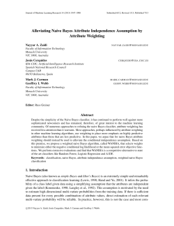 Alleviating Naive Bayes Attribute Independence Assumption by