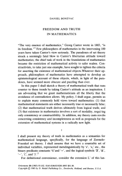 Freedom and truth in mathematics