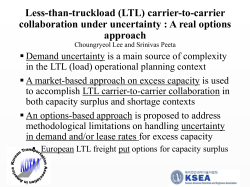 Choungryeol Lee, Less-than-truckload (LTL) carrier-to