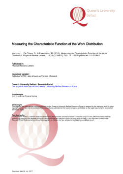 Measuring the Characteristic Function of the Work Distribution