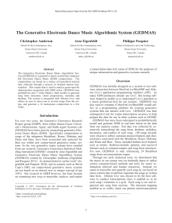 The Generative Electronic Dance Music Algorithmic System