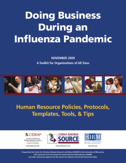 Doing Business During an Influenza Pandemic