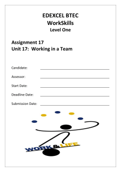 Unit 17: Assignment: Working in a Team - LearnAbout Wales
