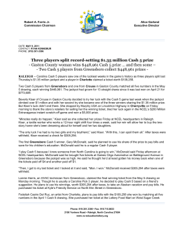 Three players split record-setting $1.35 million Cash 5 prize