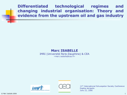 Differentiated technological regimes and changing industrial