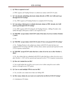 ICD-10 FAQ