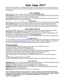 Kids Camp 2017 - Saint Gerard Majella Parish