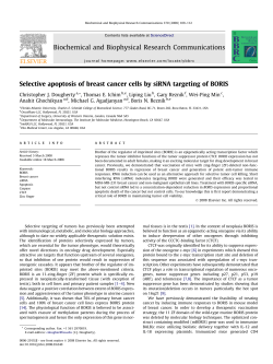Selective apoptosis of breast cancer cells by siRNA