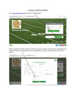 Creating a new BAFA Membership