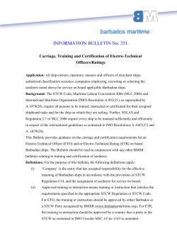 251: Carriage, Training and Certification of Electro