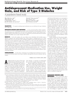 Antidepressant Medication Use, Weight Gain, and