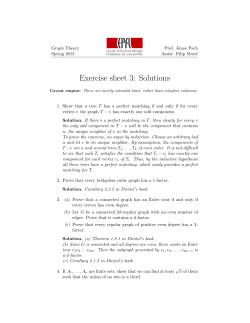 Exercise sheet 3: Solutions
