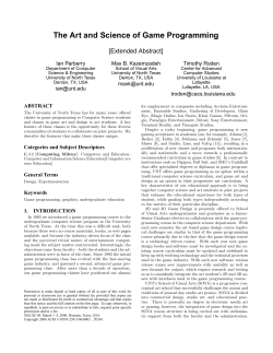 The Art and Science of Game Programming - LARC