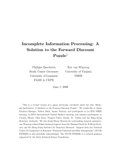 Incomplete Information Processing: A Solution to the Forward Discount