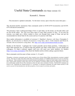 Useful Stata Commands