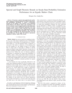 Spectral and Graph-Theoretic Bounds on Steady-State