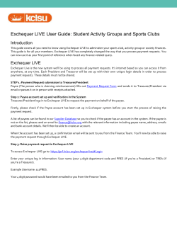Exchequer LIVE User Guide
