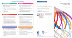 Personal, Learning and Thinking skills