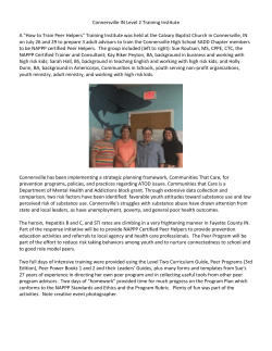 Connersville IN Level 2 Training Institute A "How to Train Peer