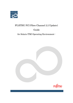 FUJITSU PCI Fibre Channel 2.2 Update1 Guide