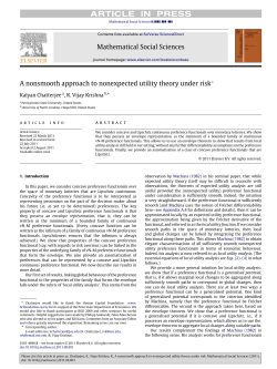 A nonsmooth approach to nonexpected utility theory
