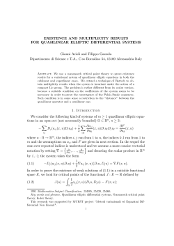 EXISTENCE AND MULTIPLICITY RESULTS FOR QUASILINEAR