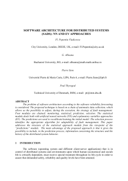 Software Architecture for Distributed Systems (SADS)